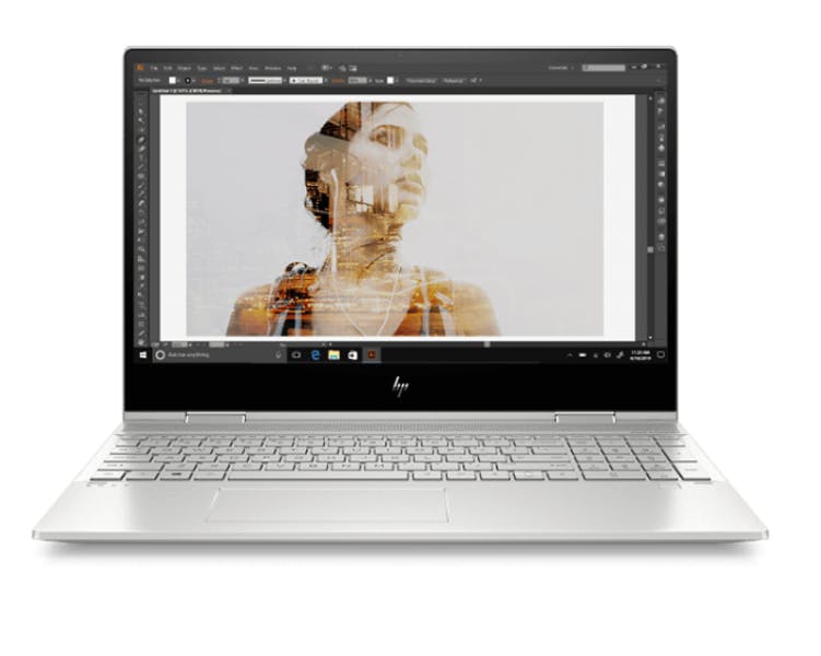 Moderne laptops met Windows 10 en Intel Core-processor hebben een laag gewicht en slank profiel.