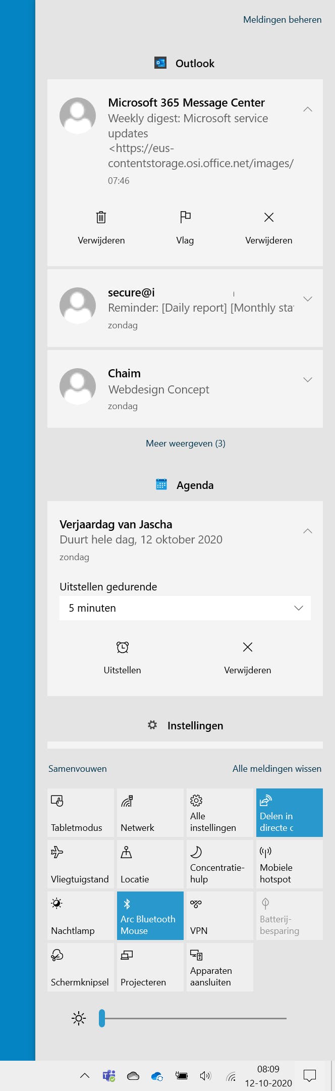 Verschillende meldingen overzichtelijk in één weergave.