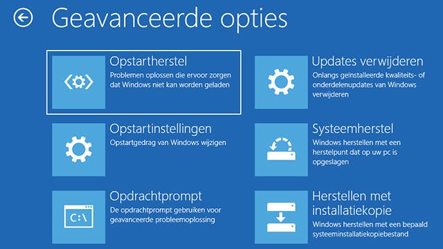 Windows start niet op? Probeer Windows Recovery Environment (WinRE)
