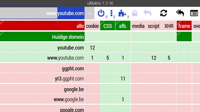 Online privacy weer terug met browser-extensie uMatrix