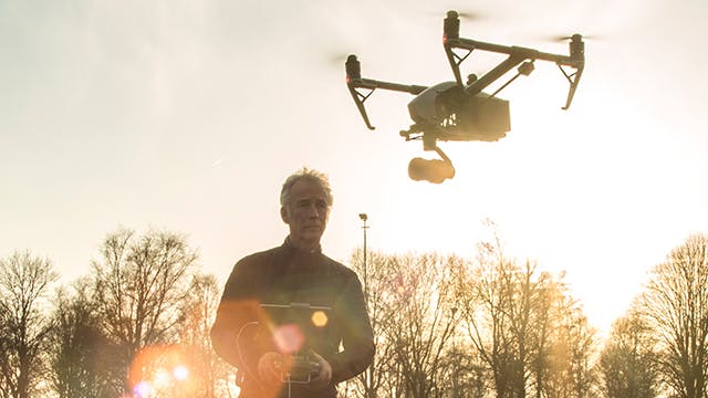 professionele drone-piloot