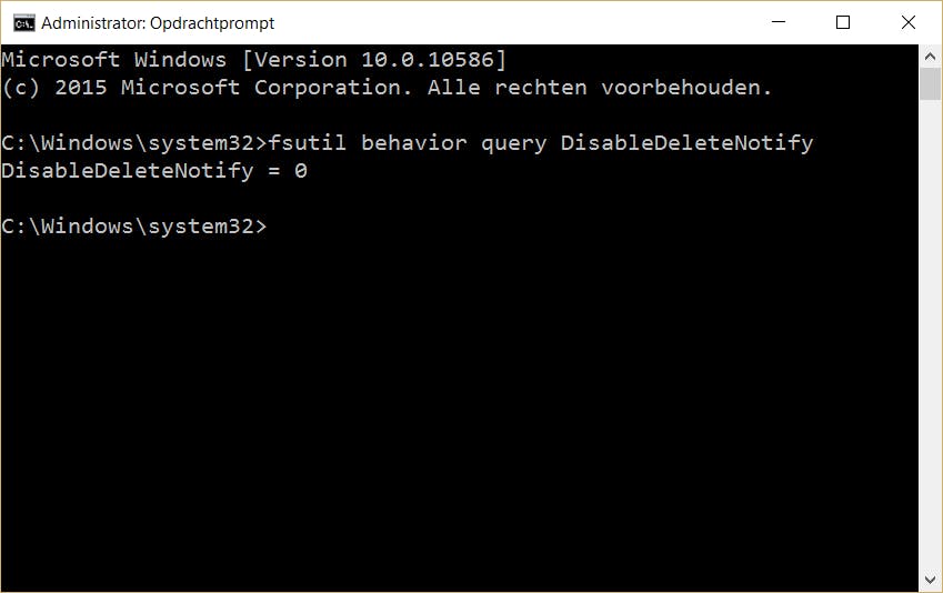 SSD trim inschakelen