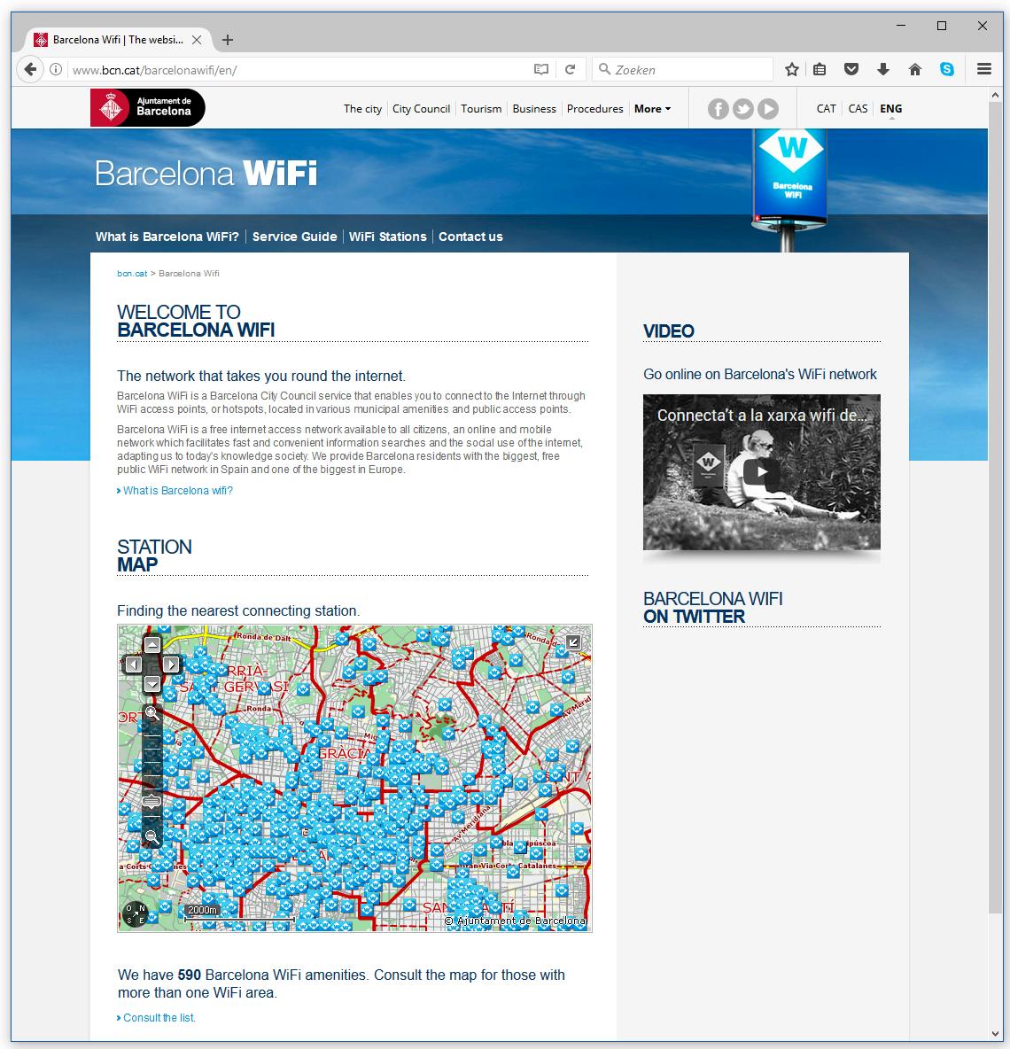 Barcelona kent een groot aantal openbare hotspots.