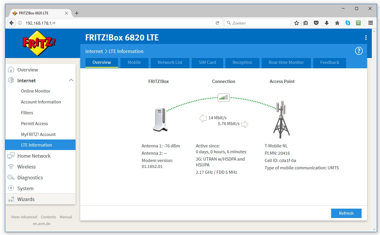 vast internet via 4g
