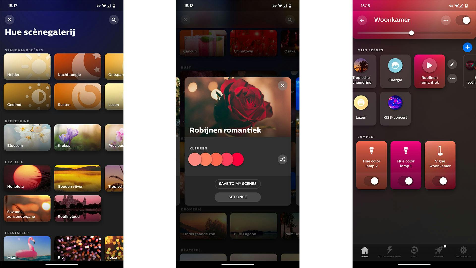 Zo kies je een standaard scène van Philips Hue.
