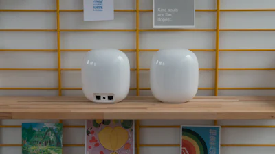 De Google Nest Wifi Pro mesh-set.