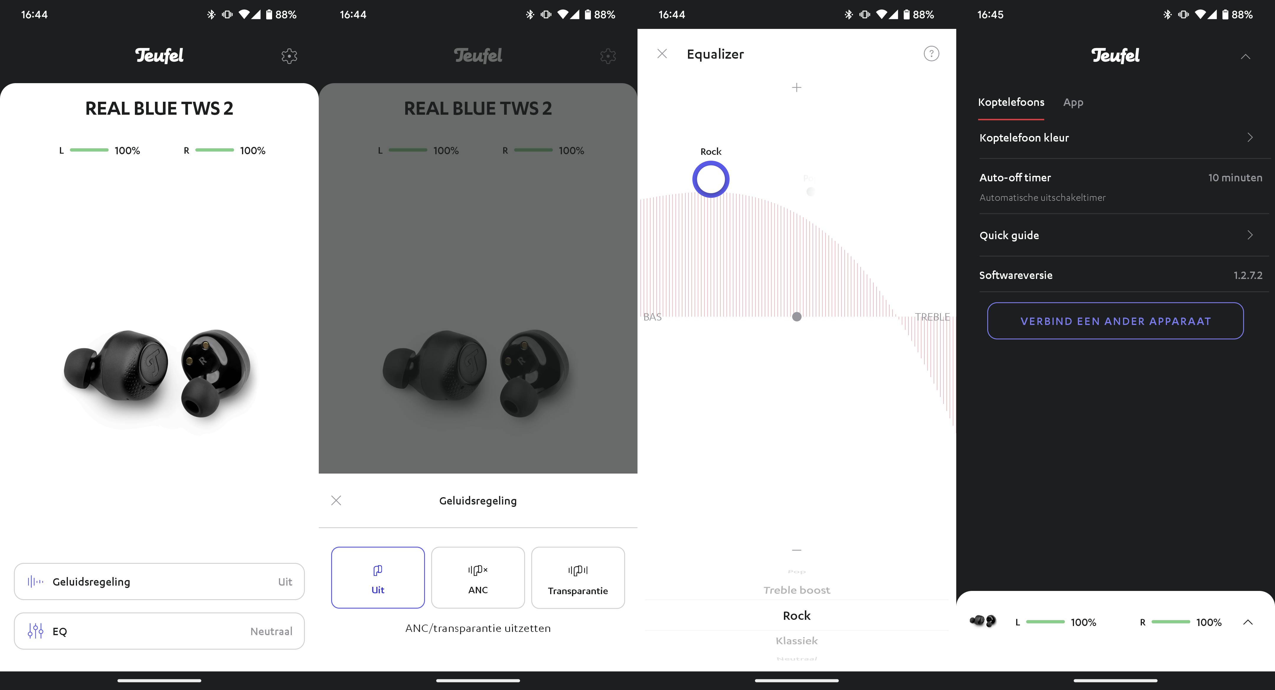 Alle functies van de Teufel-app in één overzicht.