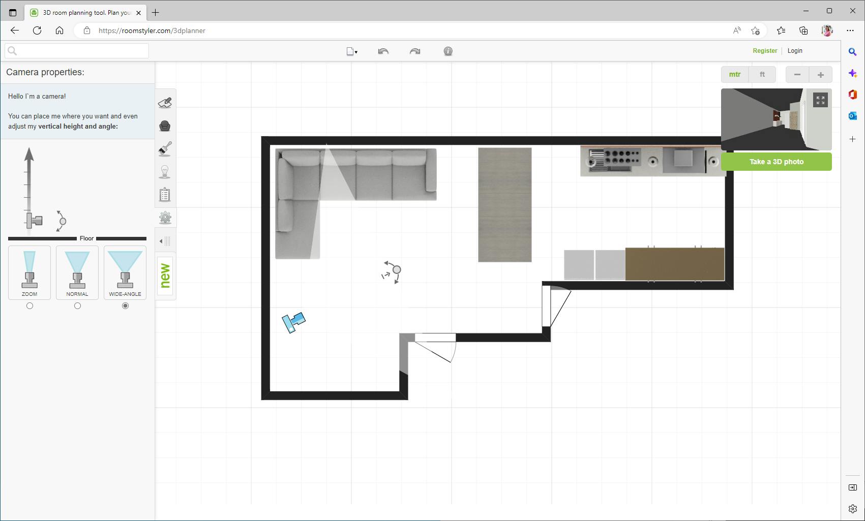 Met Roomstyler maak je online een plattegrond om digitaal met meubels te schuiven.