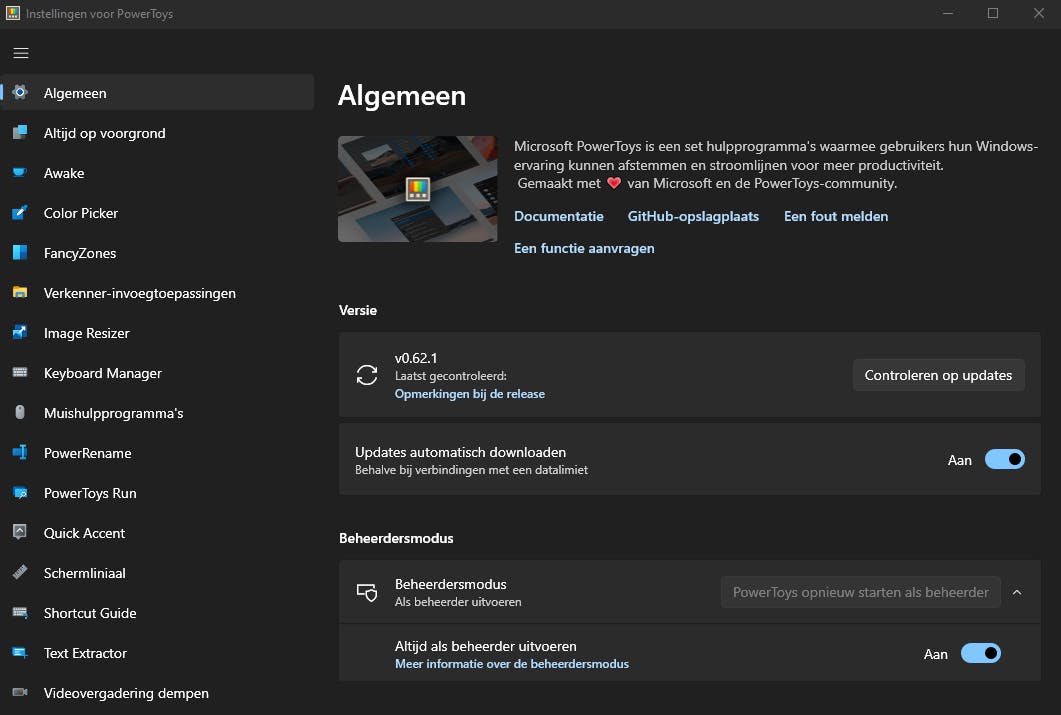 Controleer even of er updates zijn.