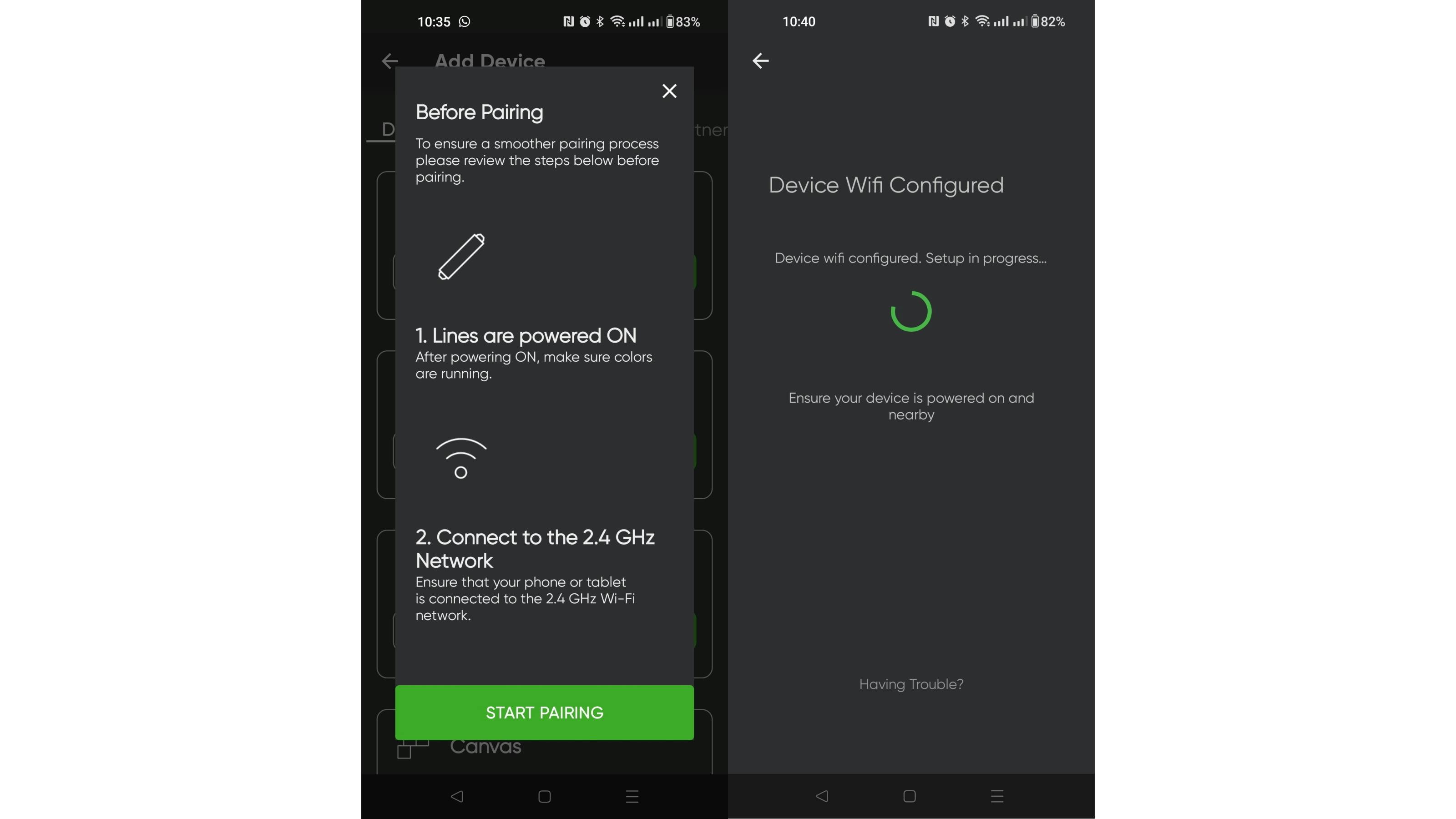 Binnen een paar stappen zijn de Nanoleaf Lines verbonden.