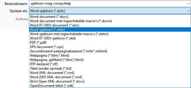Maak een leeg basisontwerp voor je publicatie en bewaar die als sjabloon.