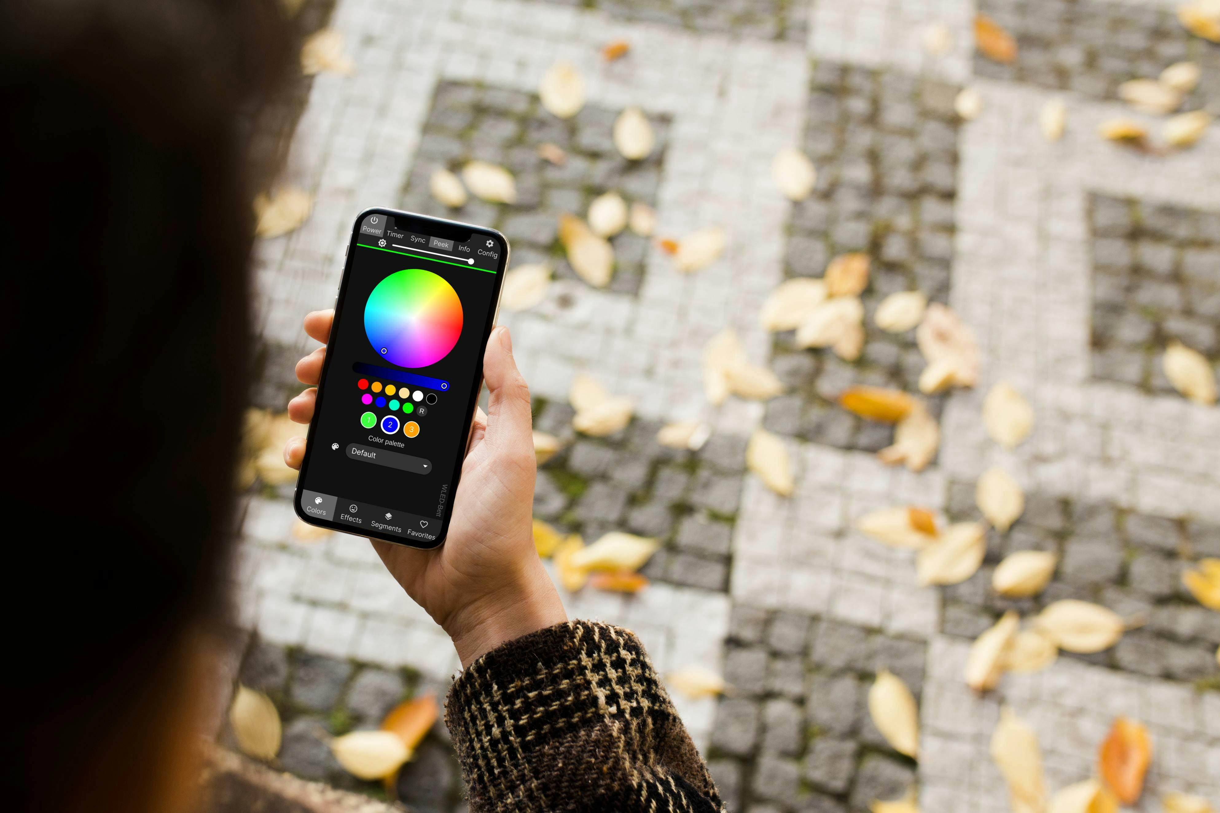 Je microcontroller met WLED is onder andere via een app toegankelijk.