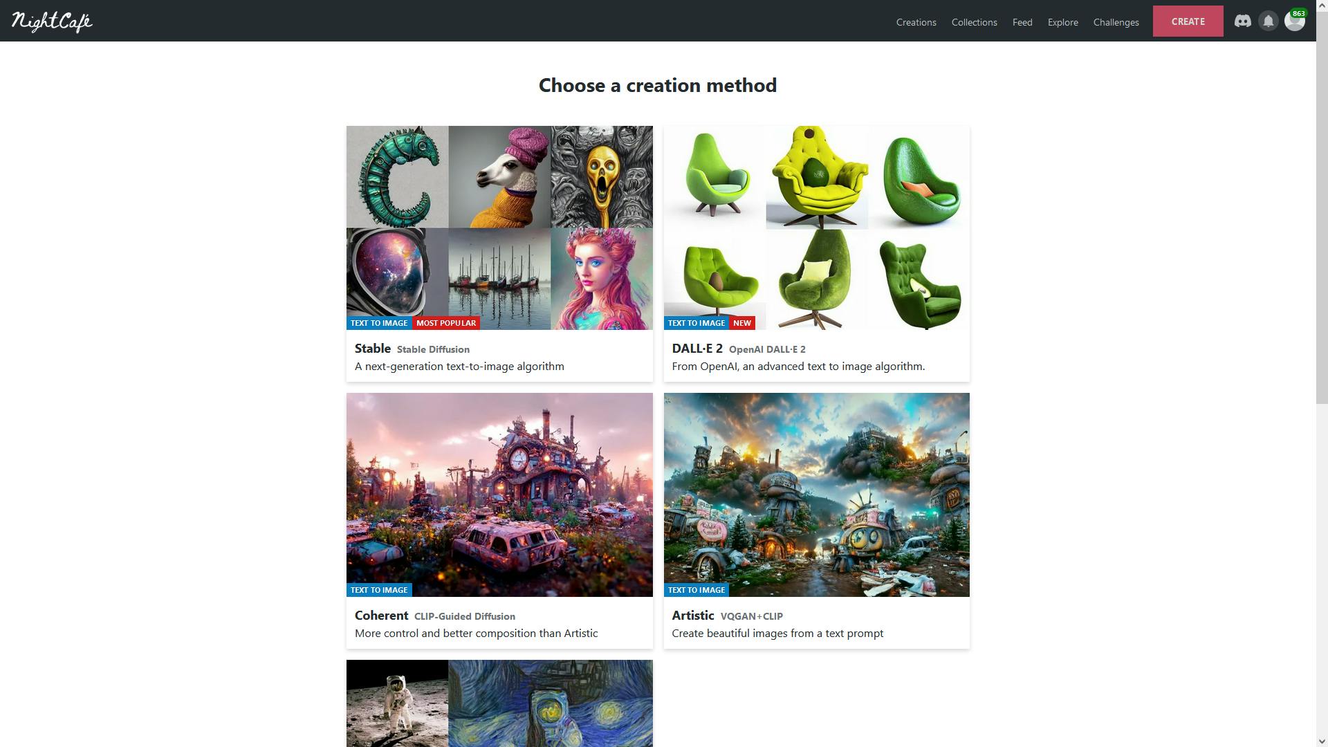 Nightcafe is wat duurder maar biedt verschillende AI en geeft dagelijks gratis credits.