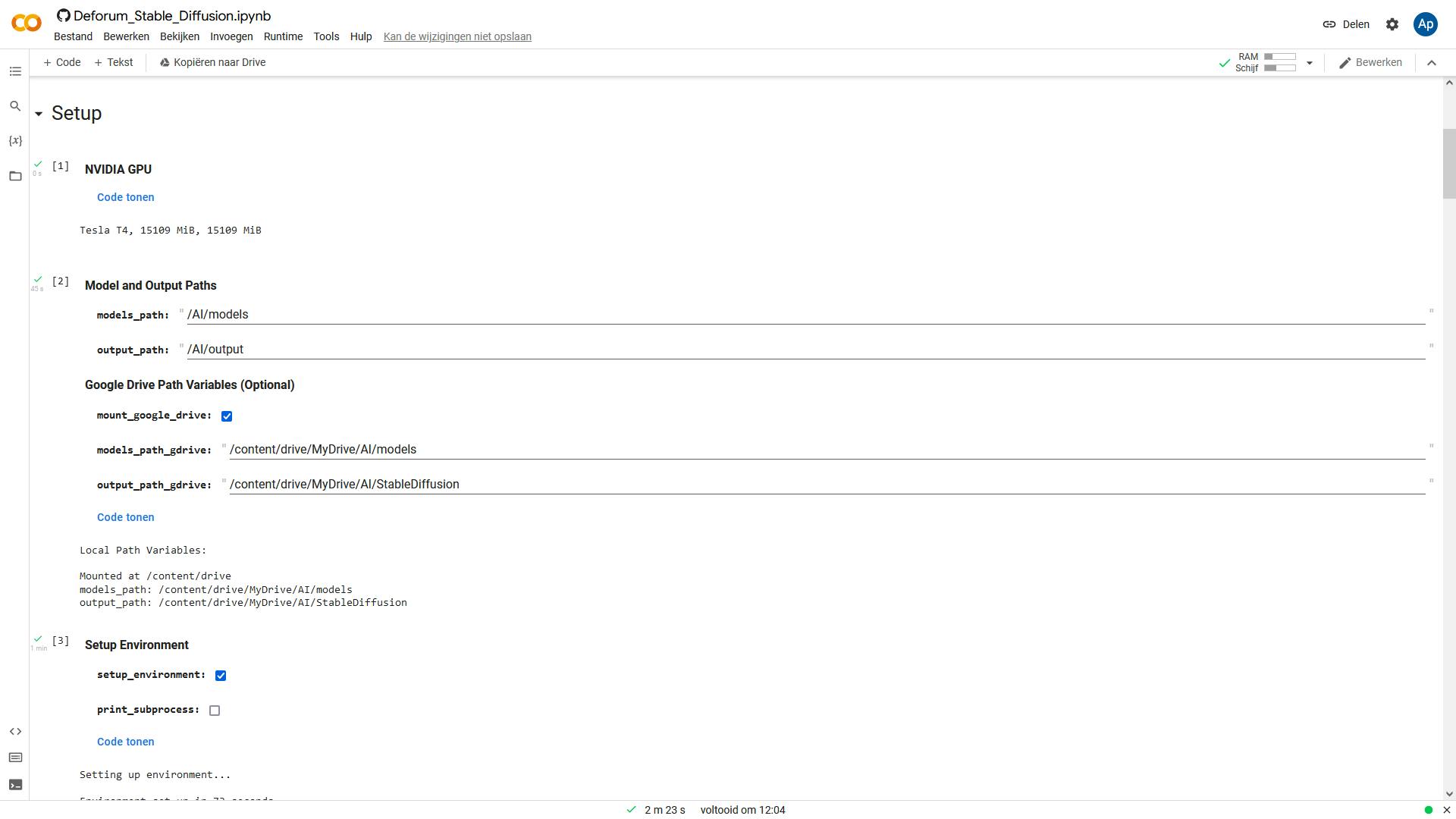 Een Colab script lijkt lastig maar is voornamelijk een kwestie van op afspeelknoppen klikken.