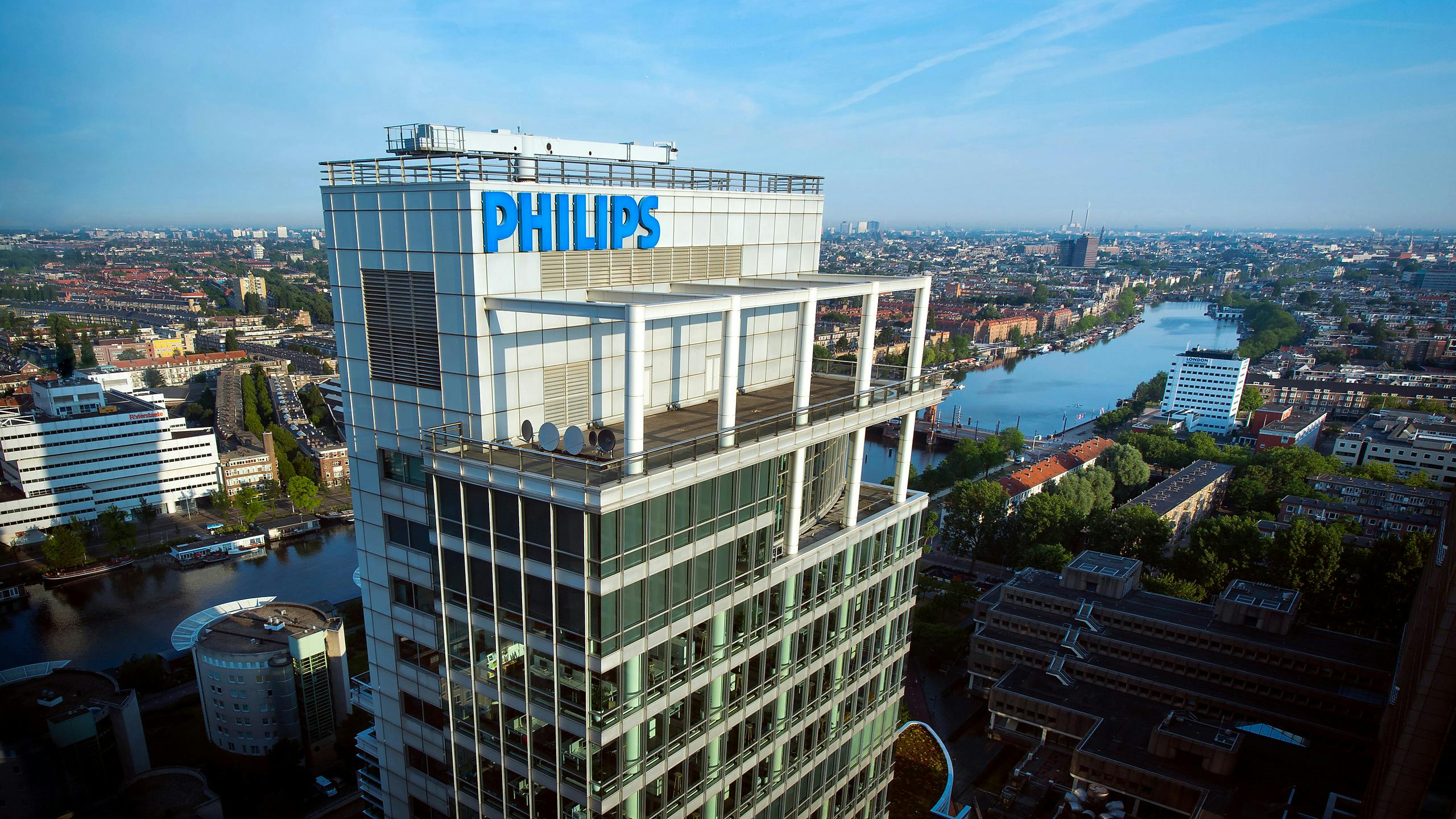 Foto van het Philips-hoofdkantoor te Amsterdam