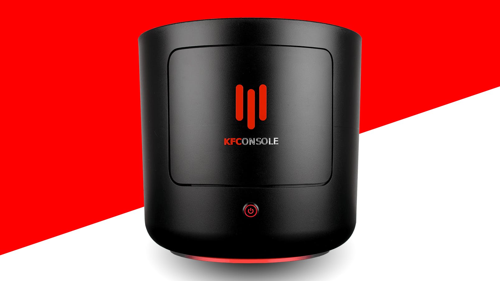 Render van de KFConsole, de spelcomputer van Kentucky Fried Chicken.