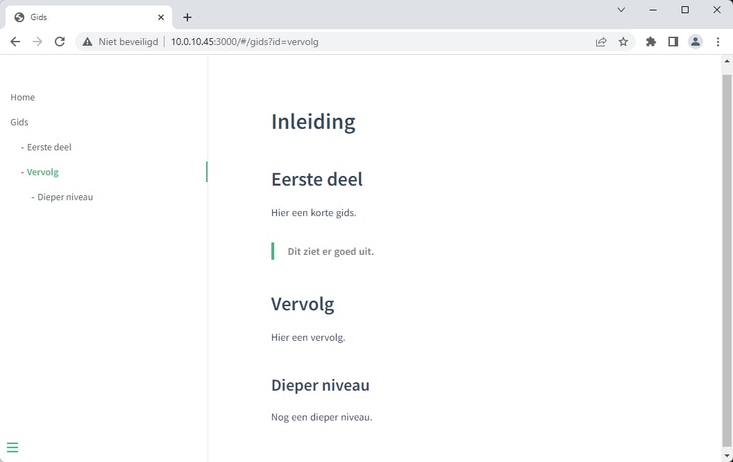 Onze eenvoudige documentatie in de browser met Docsify.