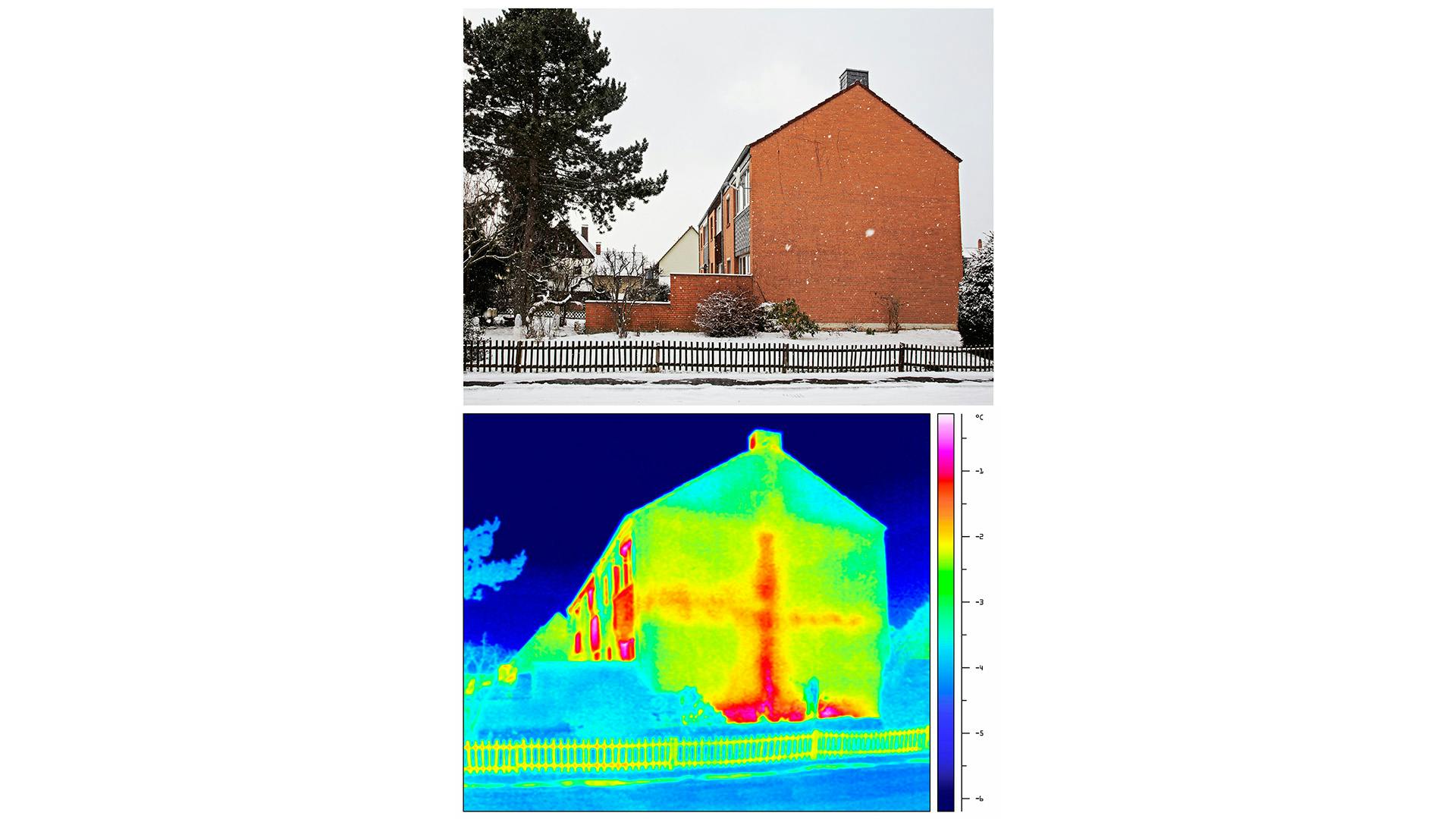 Hier zijn de vloerplaten op het gelijkvloers en de eerste verdieping niet geïsoleerd.