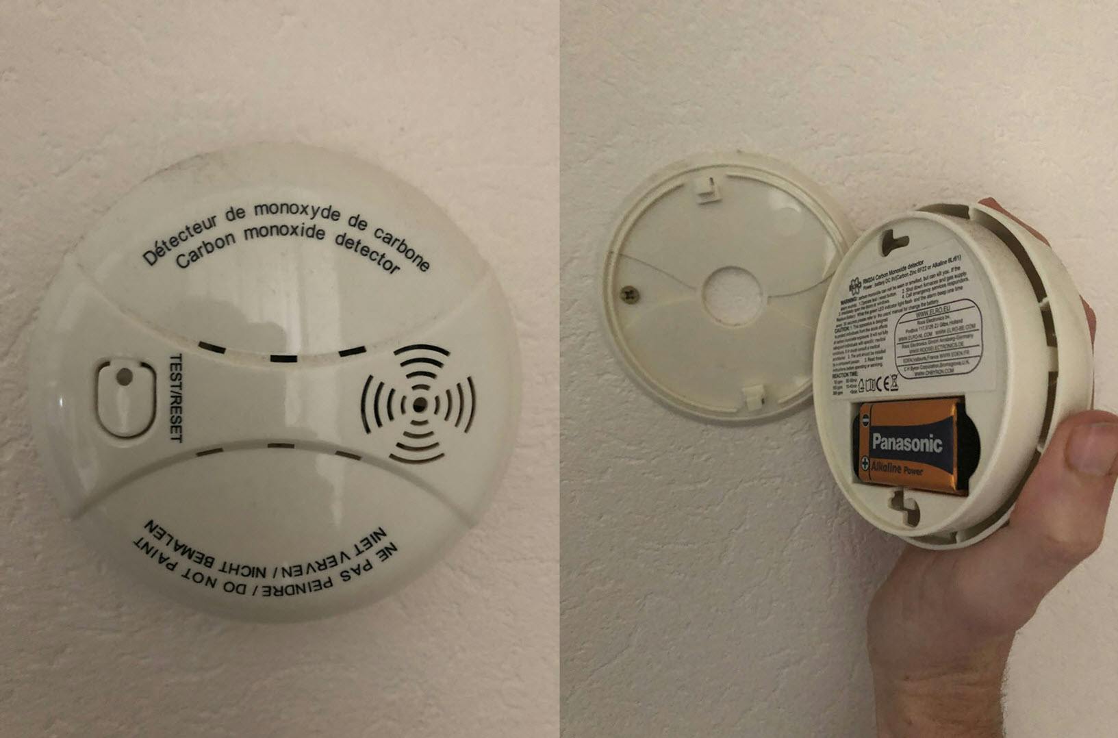 CO-melder met vervangbare batterij