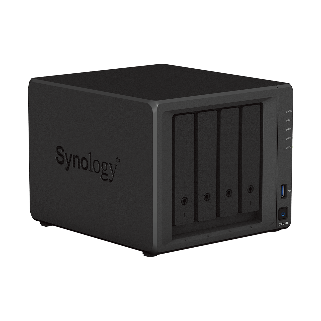 De DS923+ van voren gezien.