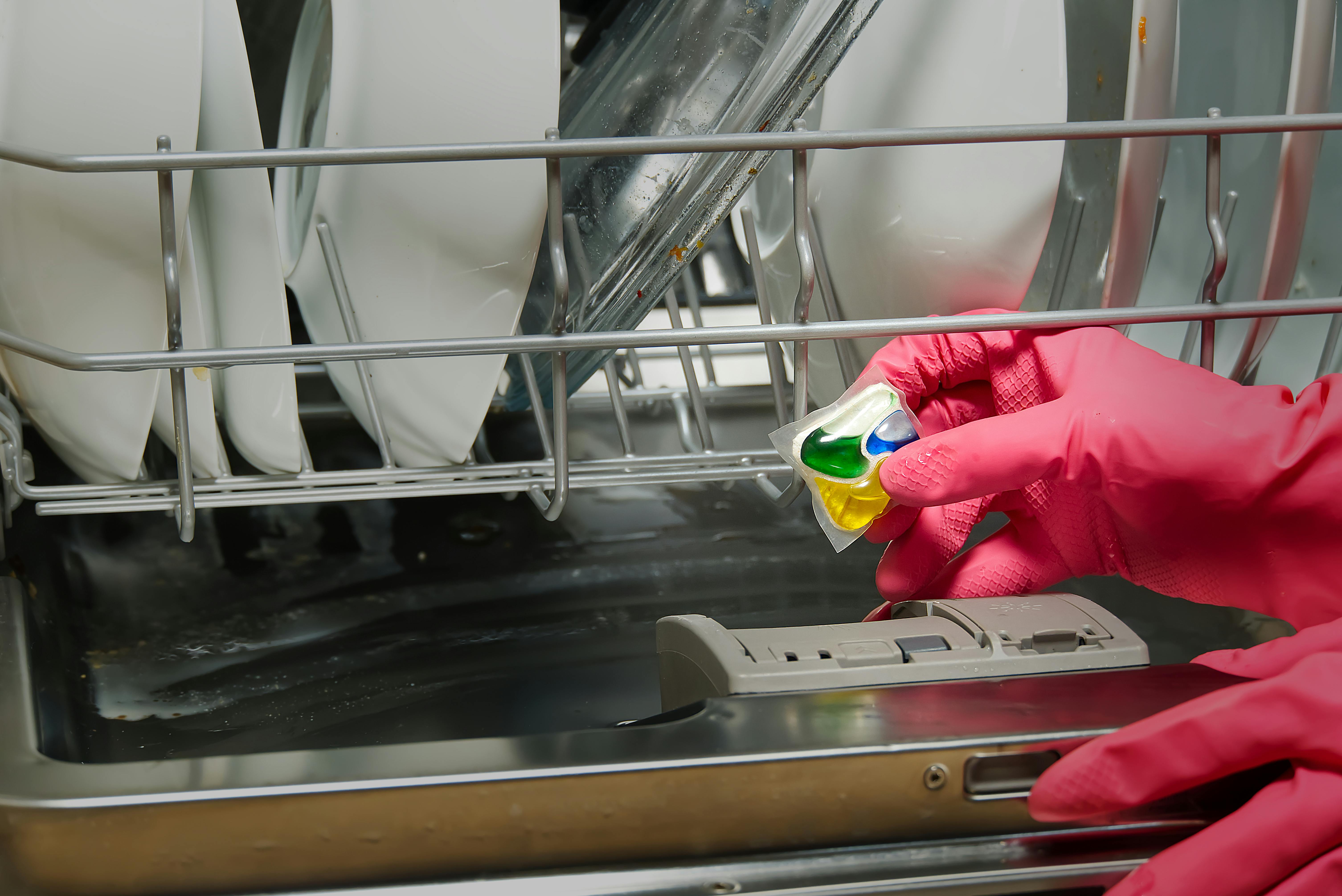 schoonmaakhandschoenen vaatwastablet vaatwasser
