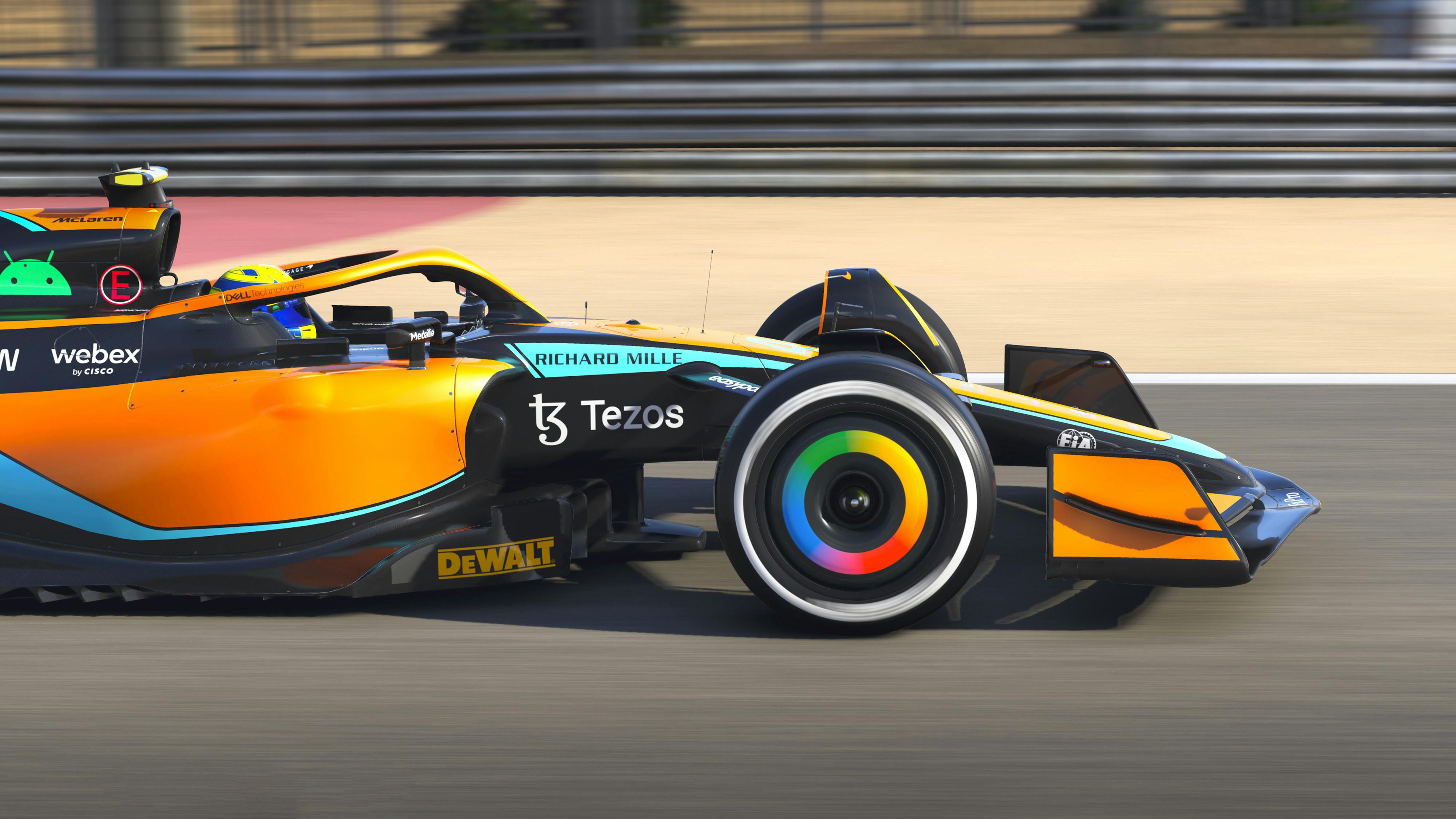 Beeldschermen op Formule 1 auto’s en helmen