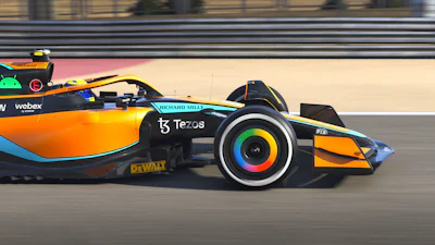 Beeldschermen op Formule 1 auto’s en helmen