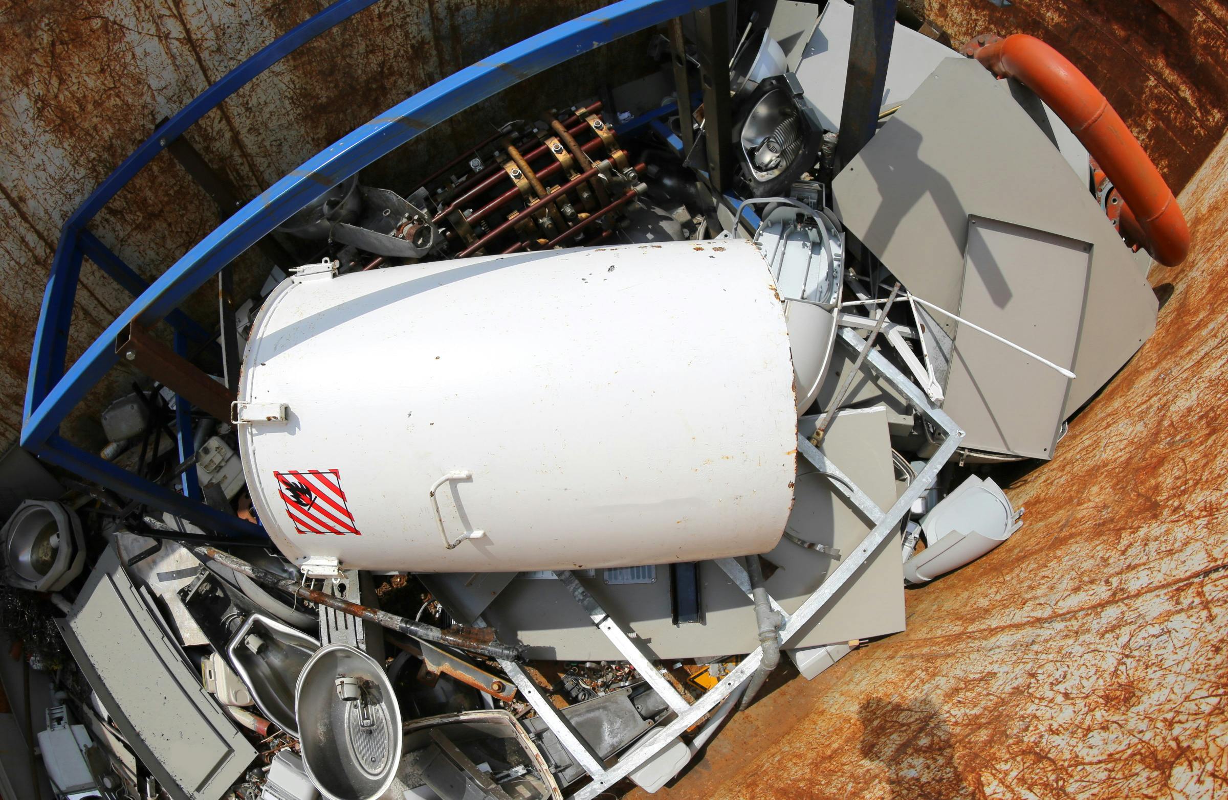 Boiler op schroothoop