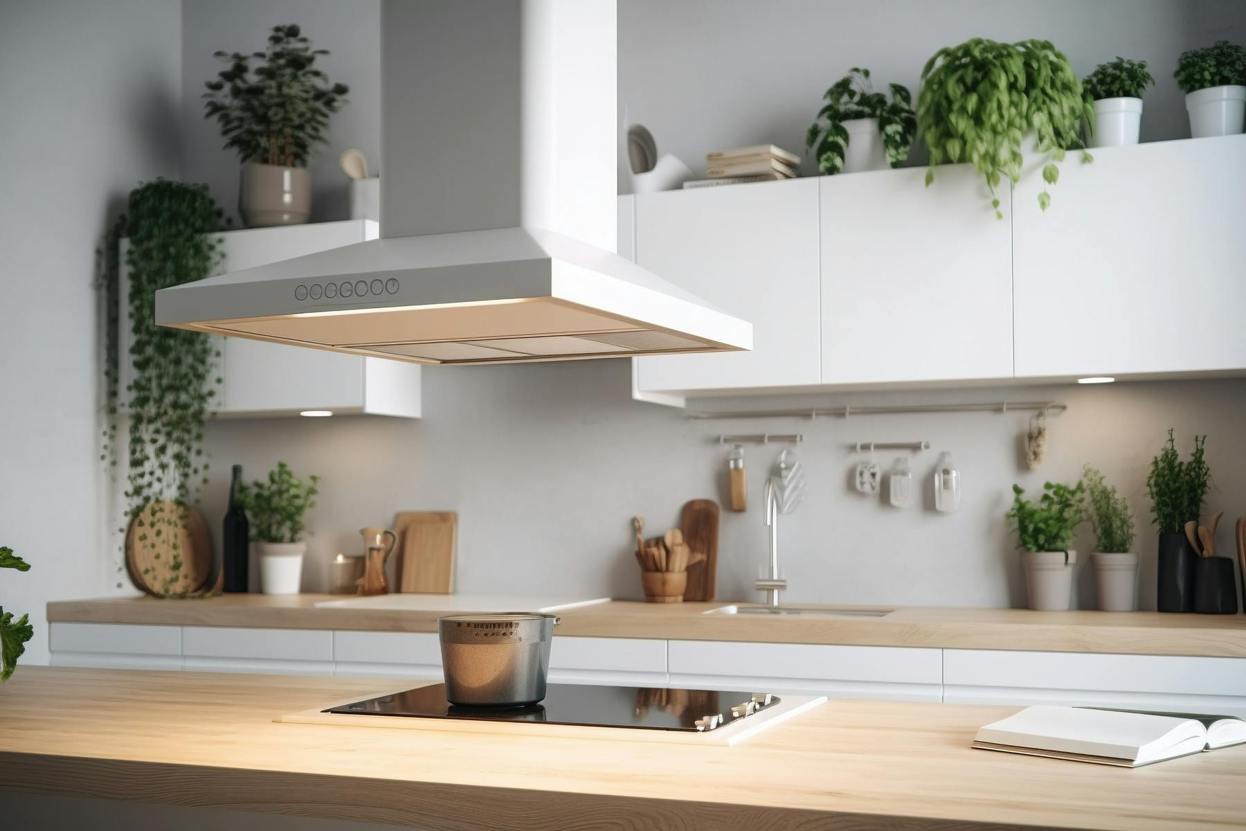 Stijlvolle keuken met afzuigkap