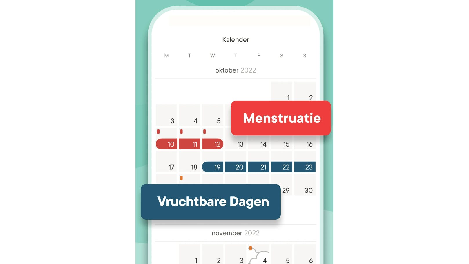 Menstruatie-app / zwangerschapsapp