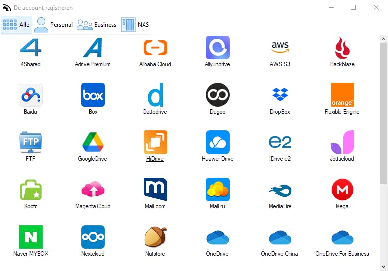 Het is mogelijk om met verschillende accounts van dezelfde onlinedienst te verbinden.