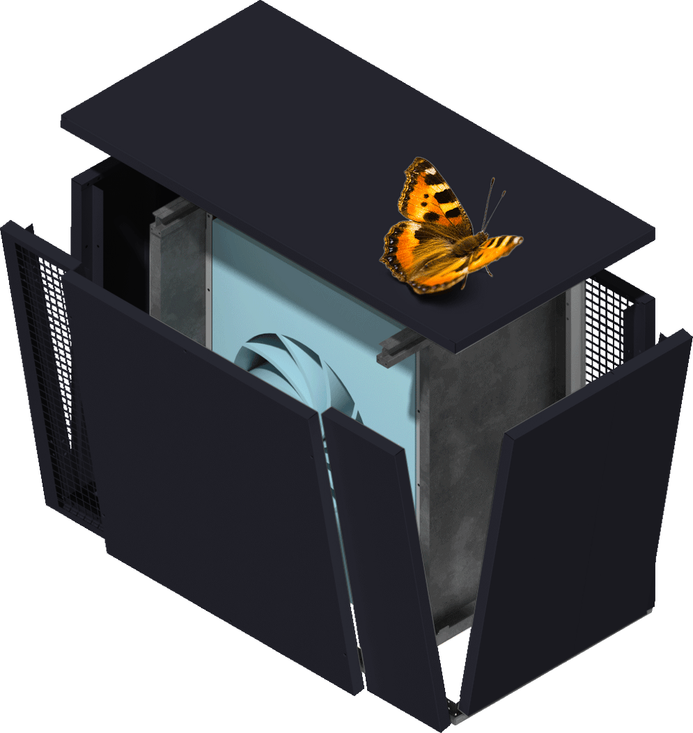 In de kast zit geluidsabsorberende isolatie. | Foto: Evolarshop.com