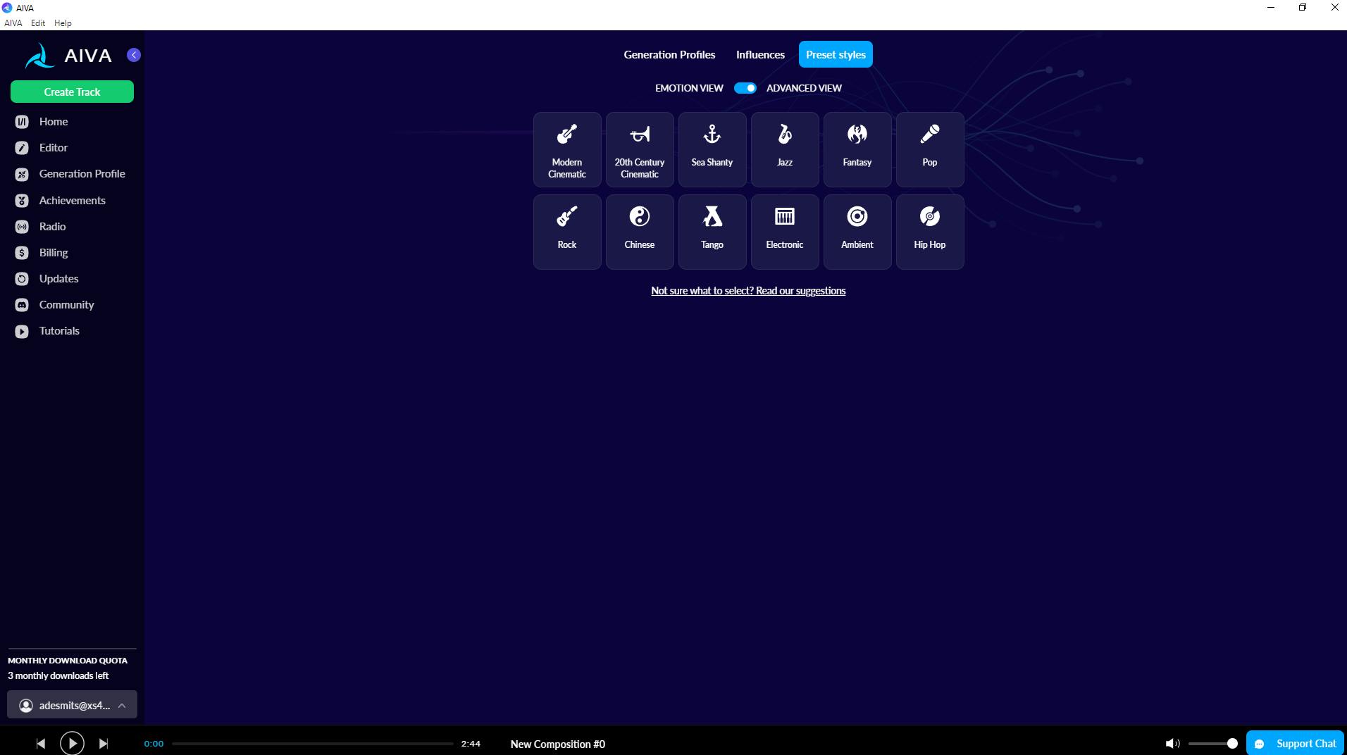 In Advanced View heb je de keuze uit twaalf stijlen.