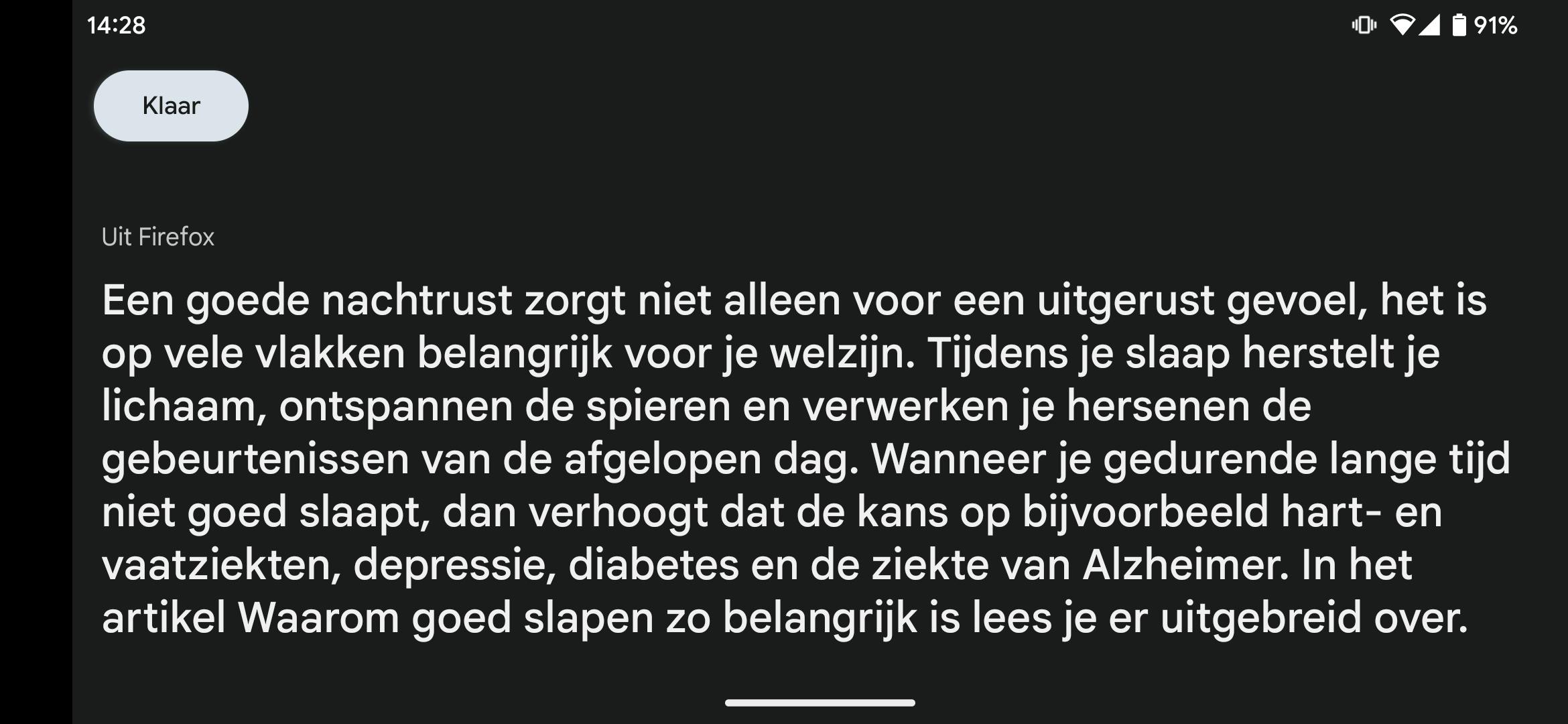 Het klembordpaneel dat in Android 13 zijn intrede heeft gemaakt.