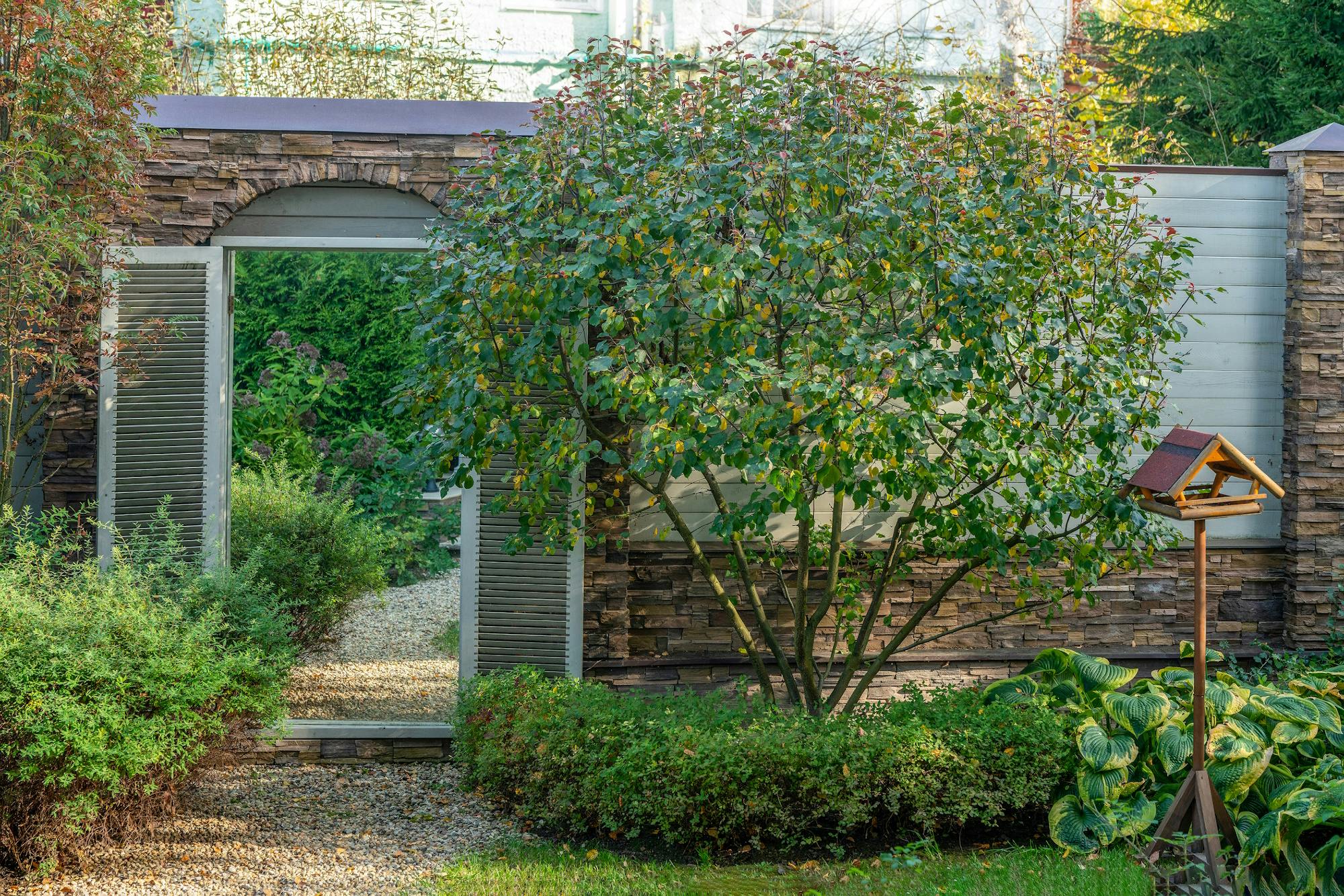 Tuin met spiegel erin