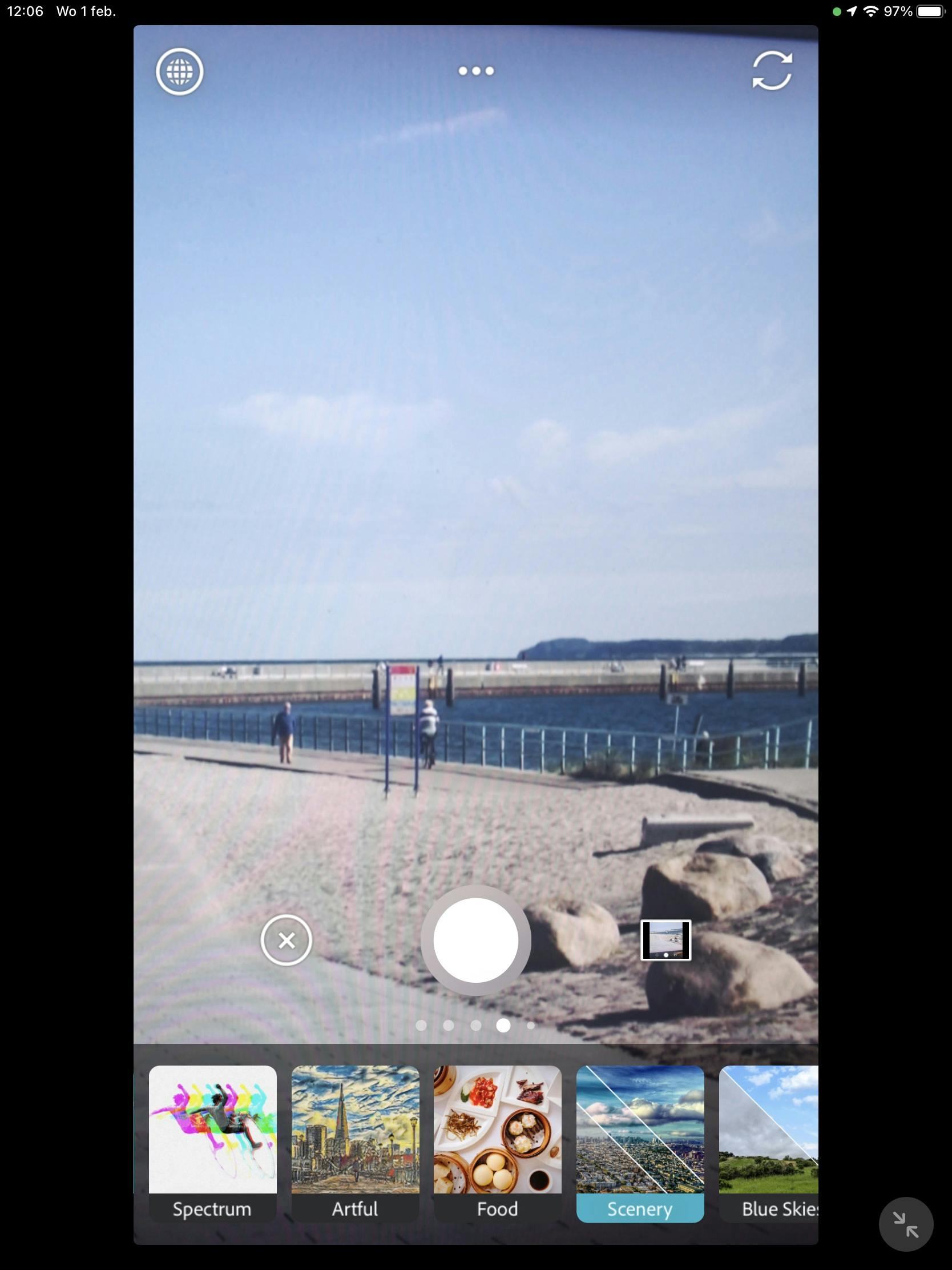 Landschappen worden levendiger dankzij de Scenery Lens.