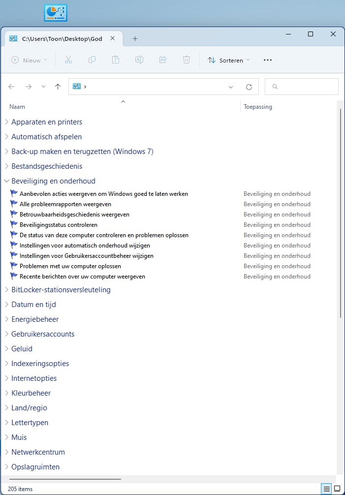 GodMode: het Configuratiescherm op steroïden.