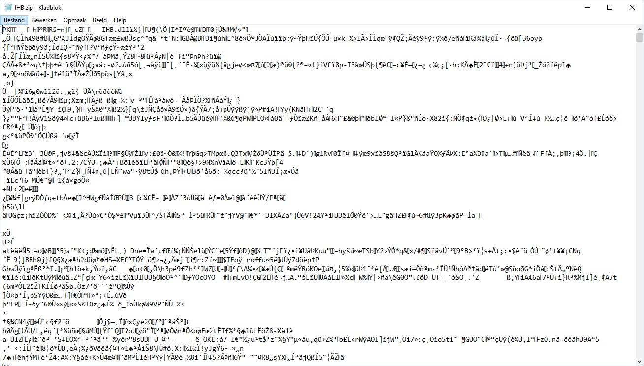 Het bekijken van de inhoud van onbekende bestanden helpt vaak weinig.