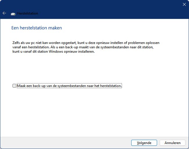 Voor enkele (wachtwoord)herstelprocedures kom je al weg met een eenvoudig ‘herstelstation’.