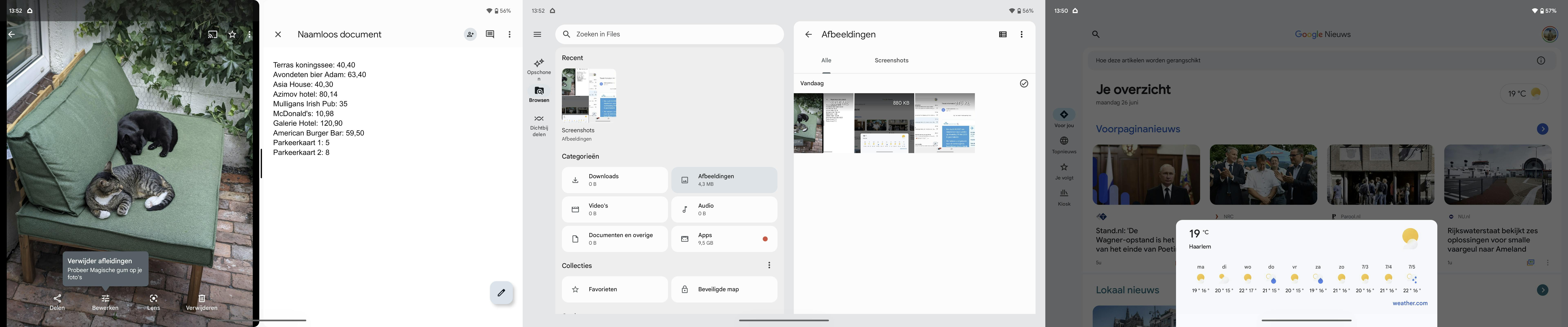 Google's apps zijn onder handen genomen voor tabletgebruik.