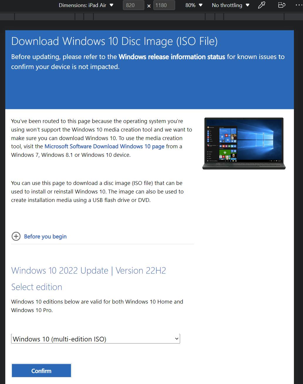 Zo kun je alsnog de iso van Windows 10 bemachtigen.