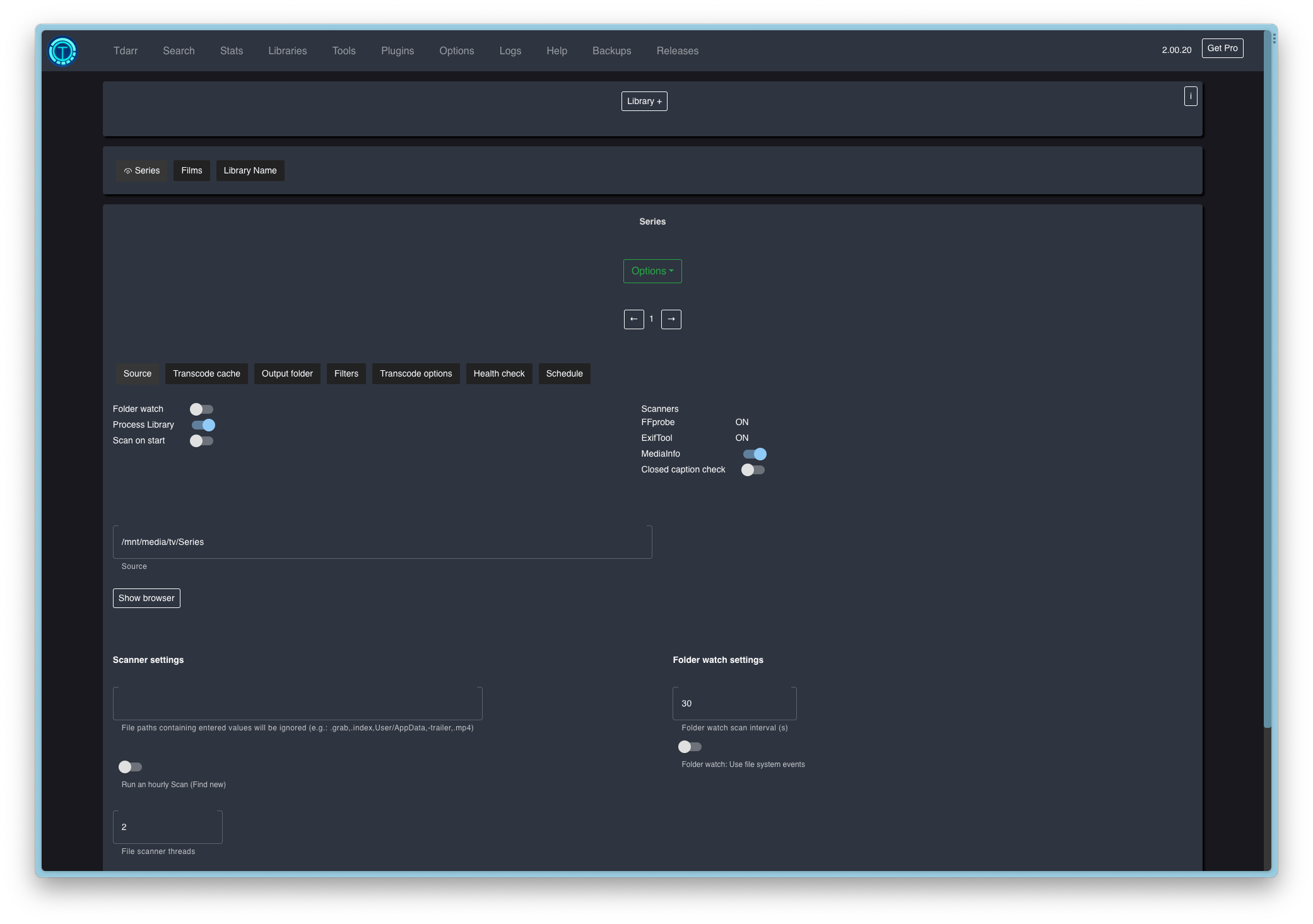 Je voegt mappen met video’s toe als bibliotheken.