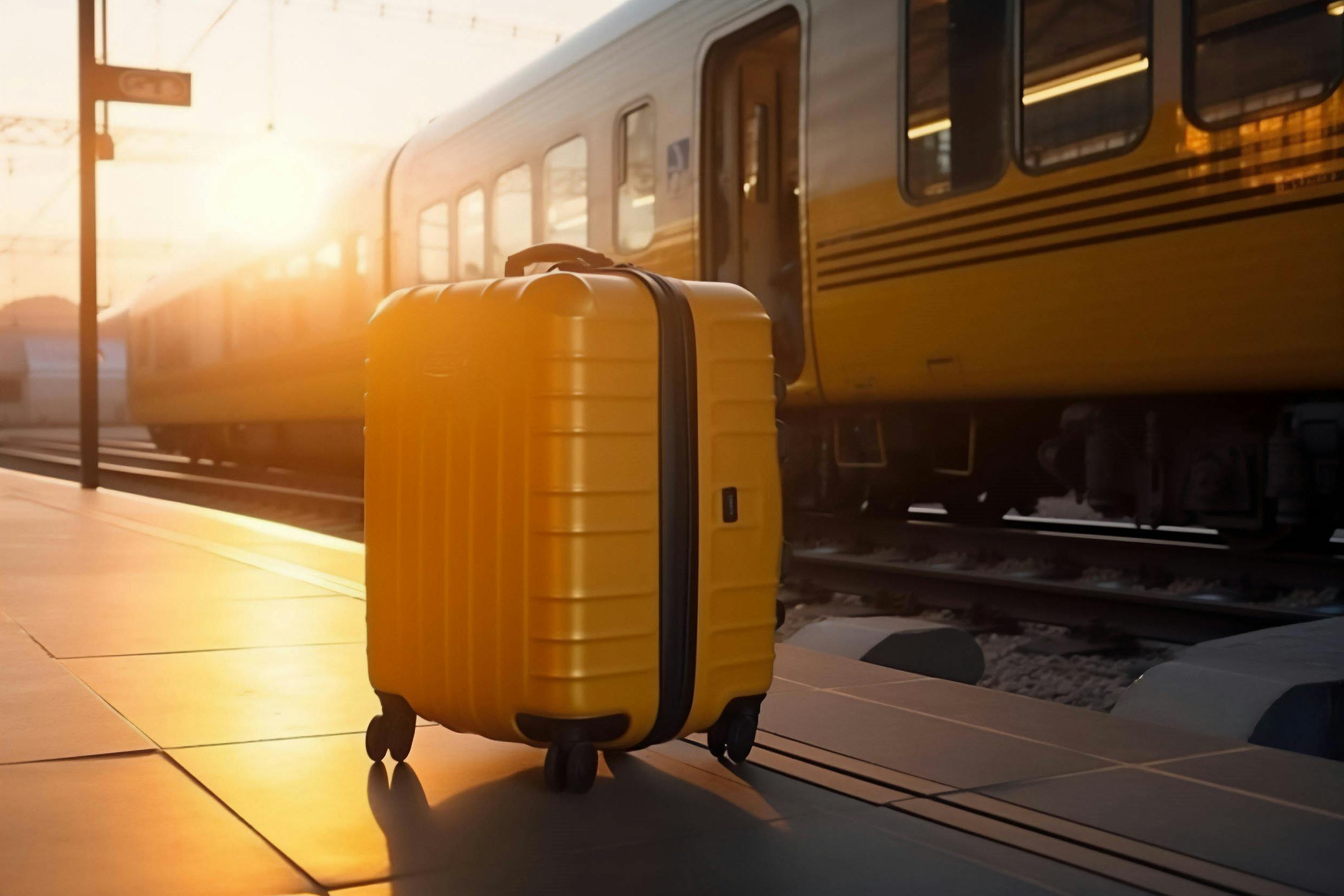 Koffer bij trein