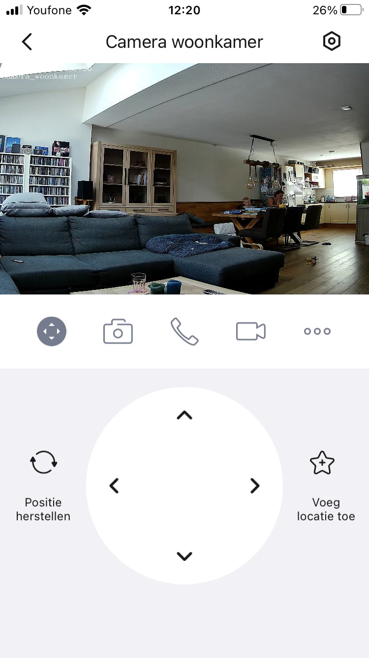 Draaien en kantelen in Foscam-app
