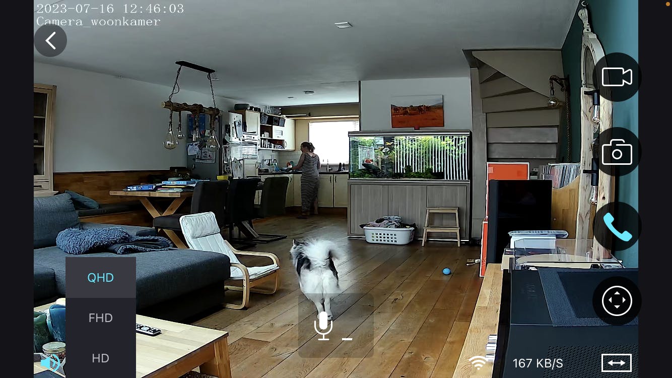 Videokwaliteit instellen in Foscam-app
