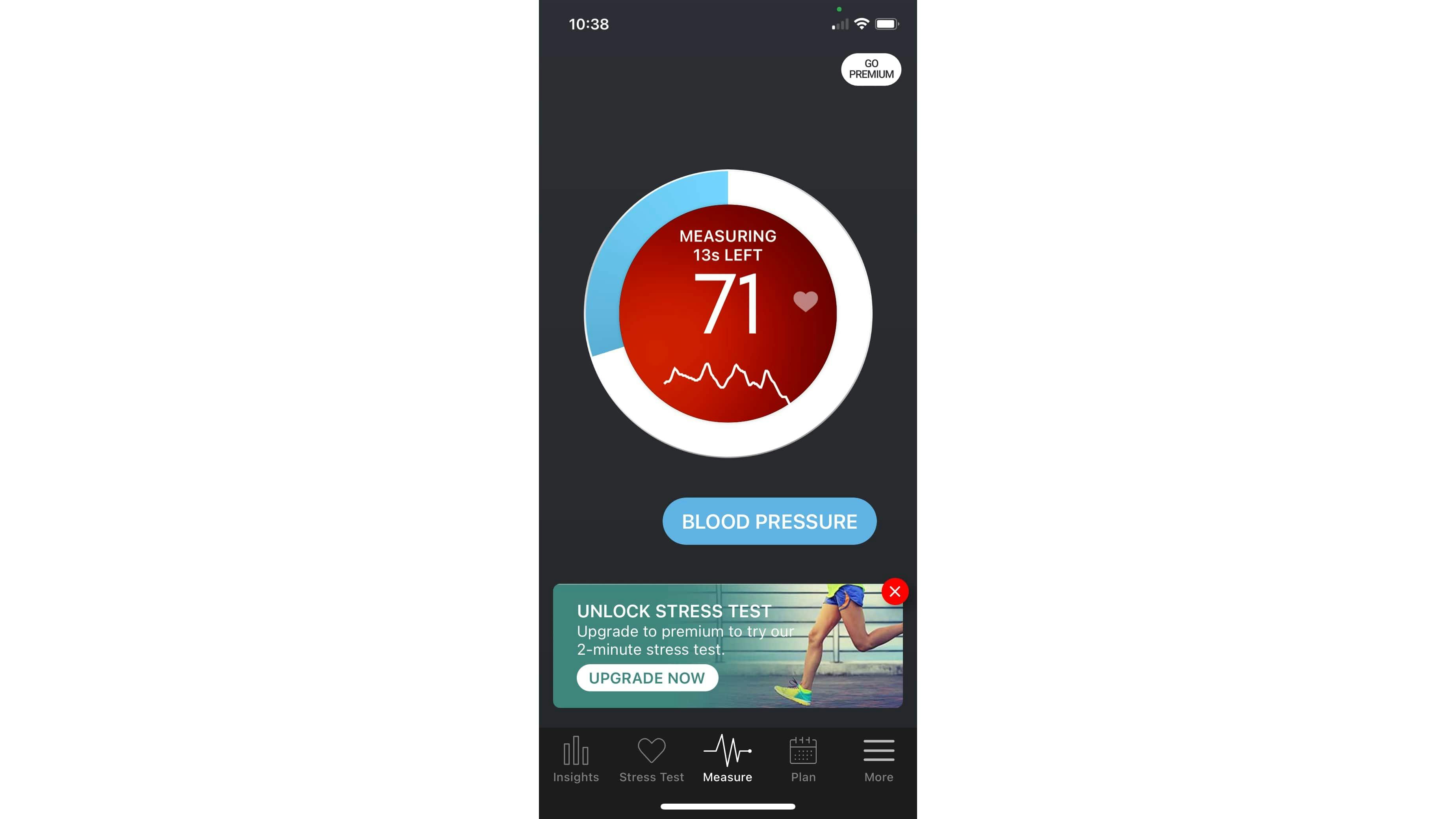 Je hartslag wordt gemeten via de camera van de smartphone.