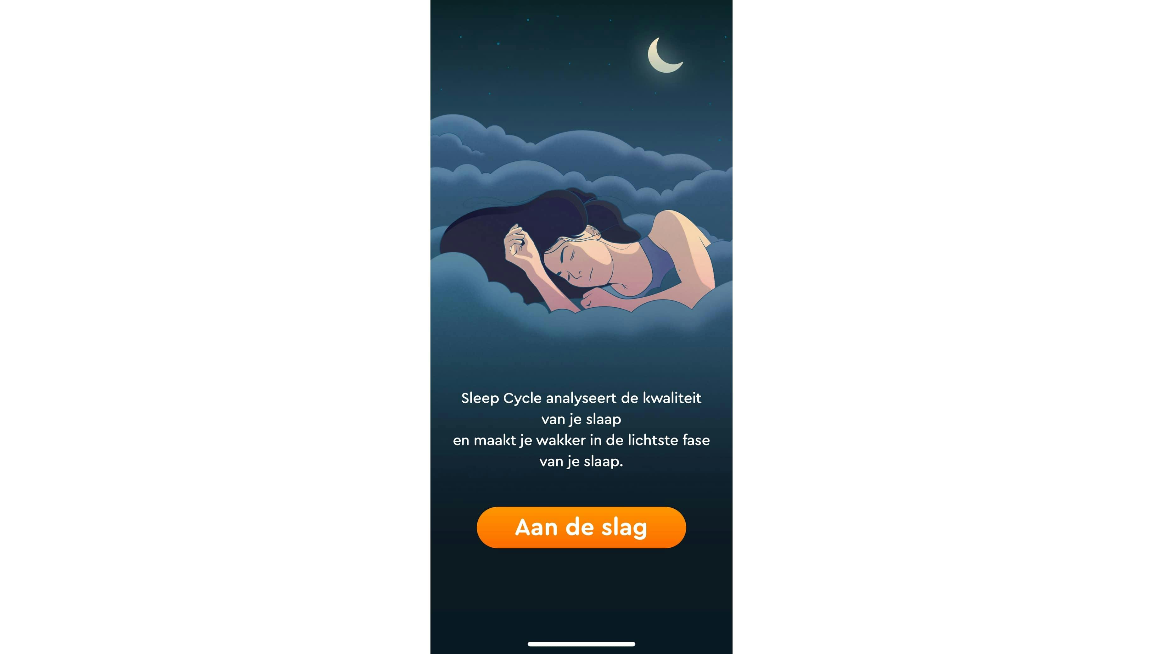 Laat je slaappatroon analyseren via geluid of de bewegingssensor.