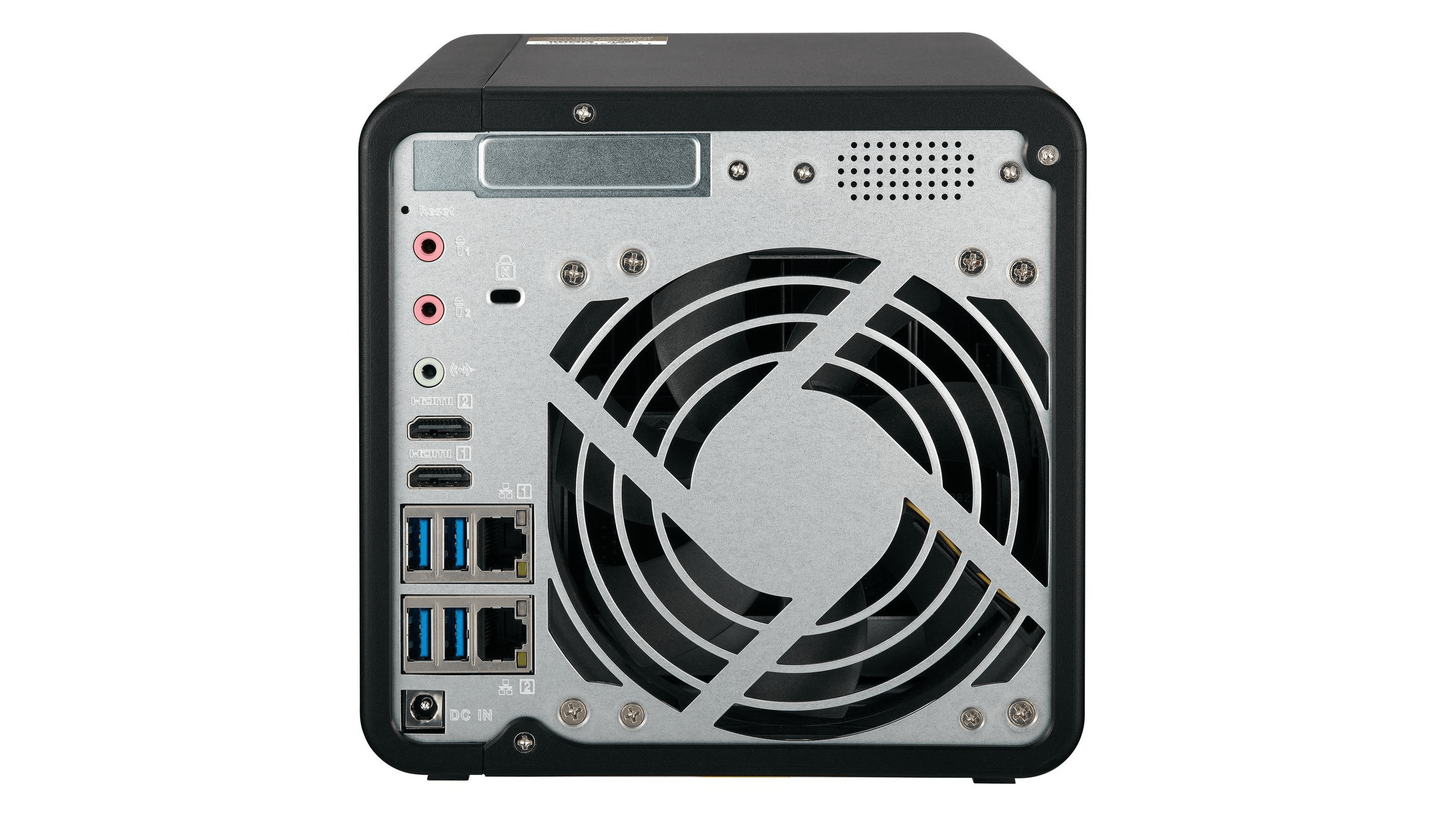 Diverse modellen van QNAP, zoals deze oudere TS-453Be, kun je voorzien van een PCIe-insteekkaart.