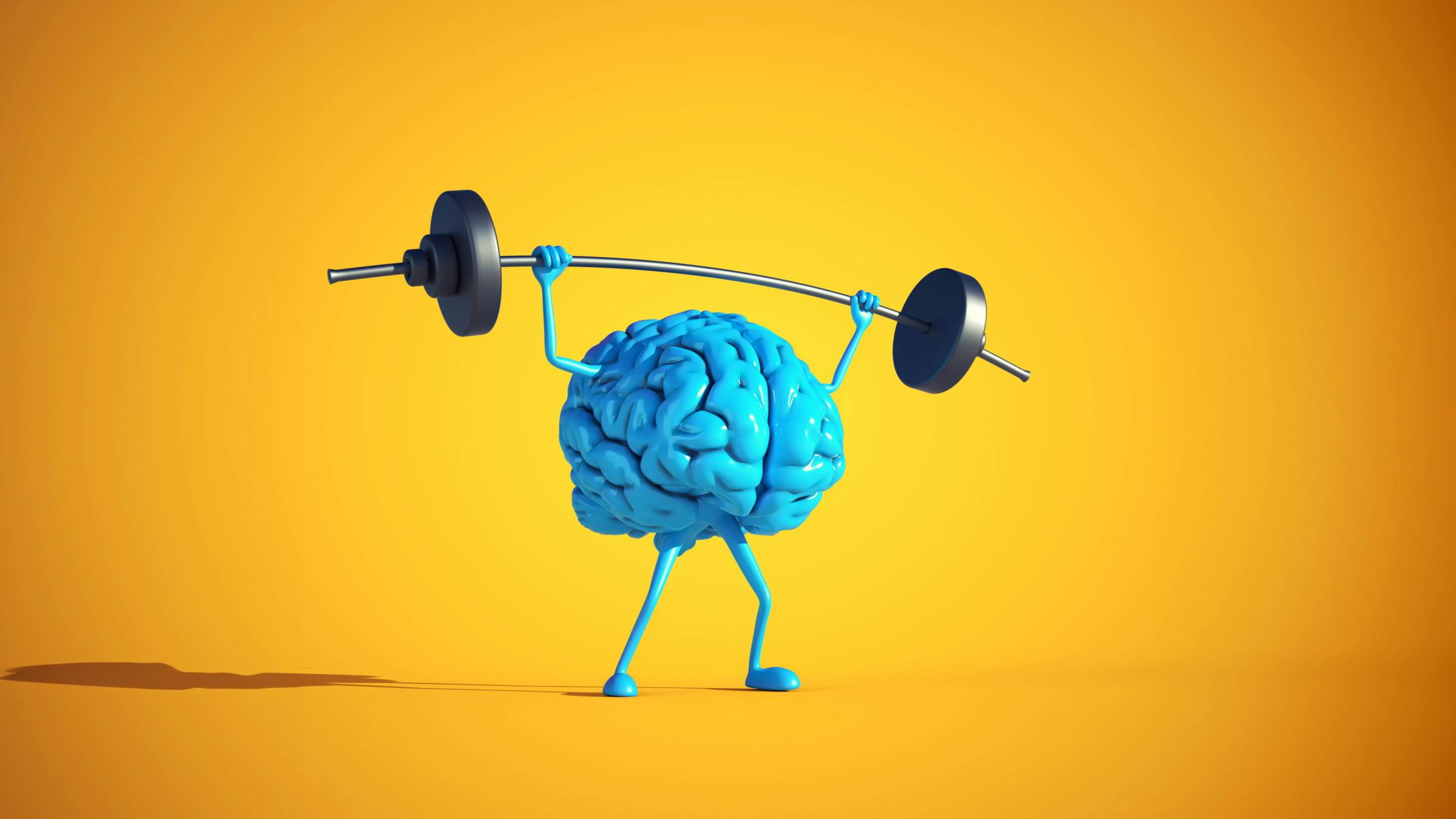 Hersenen die aan het gewichtheffen zijn