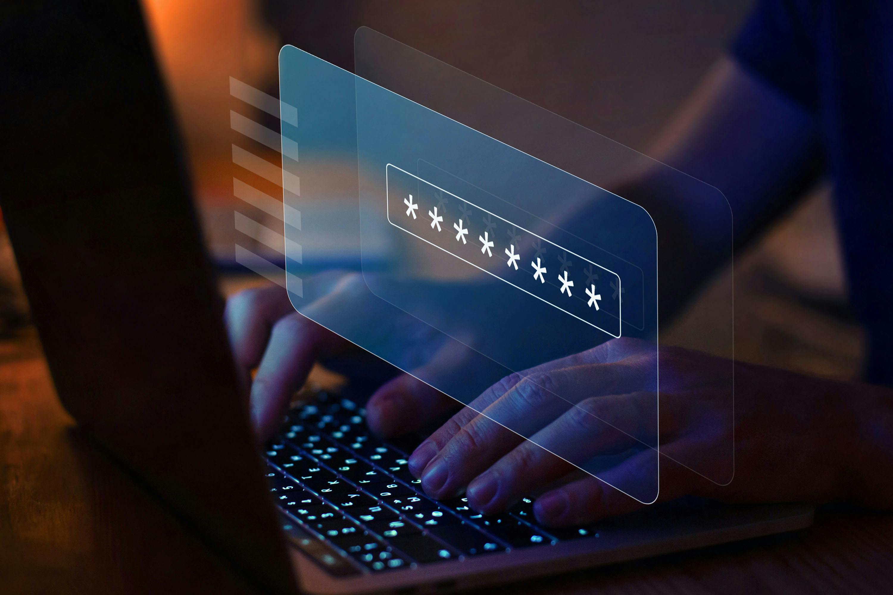 Wachtwoord typen op notebook